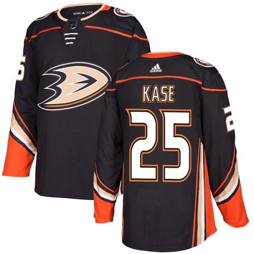 Adidas Men Anaheim Ducks 25 Ondrej Kase Black Home Authentic Stitched NHL Jersey